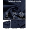 image:imageCOOFANDY Mens Long Sleeve Shirts Casual Button Down Shirt Wrinkle Free Dress Shirt with PocketNavy Blue