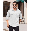 image:imageCOOFANDY Mens Long Sleeve Shirts Casual Button Down Shirt Wrinkle Free Dress Shirt with PocketWhite