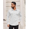 image:imageCOOFANDY Mens Long Sleeve Shirts Casual Button Down Shirt Wrinkle Free Dress Shirt with PocketWhite