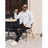 image:imageCOOFANDY Mens Long Sleeve Shirts Casual Button Down Shirt Wrinkle Free Dress Shirt with PocketWhite