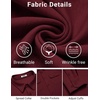 image:imageCOOFANDY Mens Long Sleeve Shirts Casual Button Down Shirt Wrinkle Free Dress Shirt with PocketWine Red
