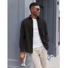 image:imageCOOFANDY Mens Oxford Shirt Long Sleeve Casual Button Down Shirts Soild Dress Shirts with PocketBlack