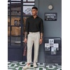image:imageCOOFANDY Mens Oxford Shirt Long Sleeve Casual Button Down Shirts Soild Dress Shirts with PocketBlack