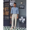 image:imageCOOFANDY Mens Oxford Shirt Long Sleeve Casual Button Down Shirts Soild Dress Shirts with PocketGrayish Blue