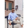 image:imageCOOFANDY Mens Oxford Shirt Long Sleeve Casual Button Down Shirts Soild Dress Shirts with PocketLight Blue
