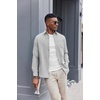image:imageCOOFANDY Mens Oxford Shirt Long Sleeve Casual Button Down Shirts Soild Dress Shirts with PocketLight Grey