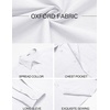 image:imageCOOFANDY Mens Oxford Shirt Long Sleeve Casual Button Down Shirts Soild Dress Shirts with PocketWhite