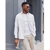 image:imageCOOFANDY Mens Oxford Shirt Long Sleeve Casual Button Down Shirts Soild Dress Shirts with PocketWhite