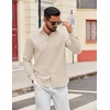 image:imageCOOFANDY Mens Oxford Shirt Long Sleeve Regular Fit Dress Shirt Casual Button Down Shirts for MenBeige