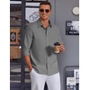 image:imageCOOFANDY Mens Oxford Shirt Long Sleeve Regular Fit Dress Shirt Casual Button Down Shirts for MenDark Grey