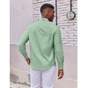 image:imageCOOFANDY Mens Oxford Shirt Long Sleeve Regular Fit Dress Shirt Casual Button Down Shirts for MenGrey Green