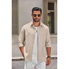 image:imageCOOFANDY Mens Oxford Shirt Long Sleeve Regular Fit Dress Shirt Casual Button Down Shirts for MenKhaki