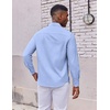image:imageCOOFANDY Mens Oxford Shirt Long Sleeve Regular Fit Dress Shirt Casual Button Down Shirts for MenLight Blue