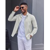 image:imageCOOFANDY Mens Oxford Shirt Long Sleeve Regular Fit Dress Shirt Casual Button Down Shirts for MenLight Grey