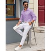 image:imageCOOFANDY Mens Oxford Shirt Long Sleeve Regular Fit Dress Shirt Casual Button Down Shirts for MenLight Purple