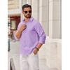 image:imageCOOFANDY Mens Oxford Shirt Long Sleeve Regular Fit Dress Shirt Casual Button Down Shirts for MenLight Purple