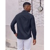 image:imageCOOFANDY Mens Oxford Shirt Long Sleeve Regular Fit Dress Shirt Casual Button Down Shirts for MenNavy Blue