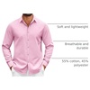 image:imageCOOFANDY Mens Oxford Shirt Long Sleeve Regular Fit Dress Shirt Casual Button Down Shirts for MenPink