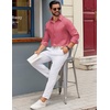 image:imageCOOFANDY Mens Oxford Shirt Long Sleeve Regular Fit Dress Shirt Casual Button Down Shirts for MenRed