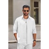 image:imageCOOFANDY Mens Oxford Shirt Long Sleeve Regular Fit Dress Shirt Casual Button Down Shirts for MenWhite