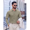 image:imageCOOFANDY Mens Oxford Shirts Long Sleeve Button Down Shirt Casual Untucked Shirts for MenArmy Green