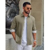 image:imageCOOFANDY Mens Oxford Shirts Long Sleeve Button Down Shirt Casual Untucked Shirts for MenArmy Green