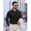 image:imageCOOFANDY Mens Oxford Shirts Long Sleeve Button Down Shirt Casual Untucked Shirts for MenBlack