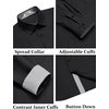 image:imageCOOFANDY Mens Oxford Shirts Long Sleeve Button Down Shirt Casual Untucked Shirts for MenBlack