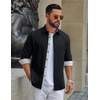 image:imageCOOFANDY Mens Oxford Shirts Long Sleeve Button Down Shirt Casual Untucked Shirts for MenBlack