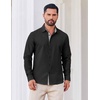 image:imageCOOFANDY Mens Oxford Shirts Long Sleeve Button Down Shirt Casual Untucked Shirts for MenBlack