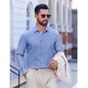 image:imageCOOFANDY Mens Oxford Shirts Long Sleeve Button Down Shirt Casual Untucked Shirts for MenBlue