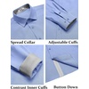 image:imageCOOFANDY Mens Oxford Shirts Long Sleeve Button Down Shirt Casual Untucked Shirts for MenBlue