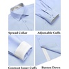 image:imageCOOFANDY Mens Oxford Shirts Long Sleeve Button Down Shirt Casual Untucked Shirts for MenLight Blue