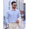 image:imageCOOFANDY Mens Oxford Shirts Long Sleeve Button Down Shirt Casual Untucked Shirts for MenLight Blue