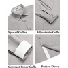 image:imageCOOFANDY Mens Oxford Shirts Long Sleeve Button Down Shirt Casual Untucked Shirts for MenLight Gray