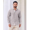 image:imageCOOFANDY Mens Oxford Shirts Long Sleeve Button Down Shirt Casual Untucked Shirts for MenLight Gray