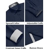 image:imageCOOFANDY Mens Oxford Shirts Long Sleeve Button Down Shirt Casual Untucked Shirts for MenNavy Blue
