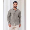 image:imageCOOFANDY Mens Oxford Shirts Long Sleeve Button Down Shirt Casual Untucked Shirts for MenTea Gray