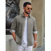 image:imageCOOFANDY Mens Oxford Shirts Long Sleeve Button Down Shirt Casual Untucked Shirts for MenTea Gray