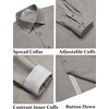 image:imageCOOFANDY Mens Oxford Shirts Long Sleeve Button Down Shirt Casual Untucked Shirts for MenTea Gray