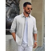 image:imageCOOFANDY Mens Oxford Shirts Long Sleeve Button Down Shirt Casual Untucked Shirts for MenWhite