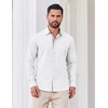 image:imageCOOFANDY Mens Oxford Shirts Long Sleeve Button Down Shirt Casual Untucked Shirts for MenWhite