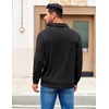 image:imageCOOFANDY Mens Polo Shirts 2025 Long Sleeve Casual Golf Shirts Light Weight Moisture Wicking Pullover ShirtsBlack