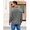 image:imageCOOFANDY Mens Polo Shirts 2025 Long Sleeve Casual Golf Shirts Light Weight Moisture Wicking Pullover ShirtsDark Grey