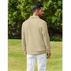image:imageCOOFANDY Mens Polo Shirts 2025 Long Sleeve Casual Golf Shirts Light Weight Moisture Wicking Pullover ShirtsKhaki