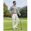 image:imageCOOFANDY Mens Polo Shirts 2025 Long Sleeve Casual Golf Shirts Light Weight Moisture Wicking Pullover ShirtsLight Grey