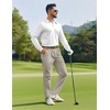 image:imageCOOFANDY Mens Polo Shirts 2025 Long Sleeve Casual Golf Shirts Light Weight Moisture Wicking Pullover ShirtsWhite