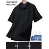 image:imageCOOFANDY Mens Polo Shirts Short Sleeve Quick Dry Performance Golf Polos Tactical Work Shirts with Pen Pocket01black