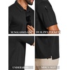 image:imageCOOFANDY Mens Polo Shirts Short Sleeve Quick Dry Performance Golf Polos Tactical Work Shirts with Pen Pocket01black