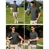 image:imageCOOFANDY Mens Polo Shirts Short Sleeve Quick Dry Performance Golf Polos Tactical Work Shirts with Pen PocketArmy Green